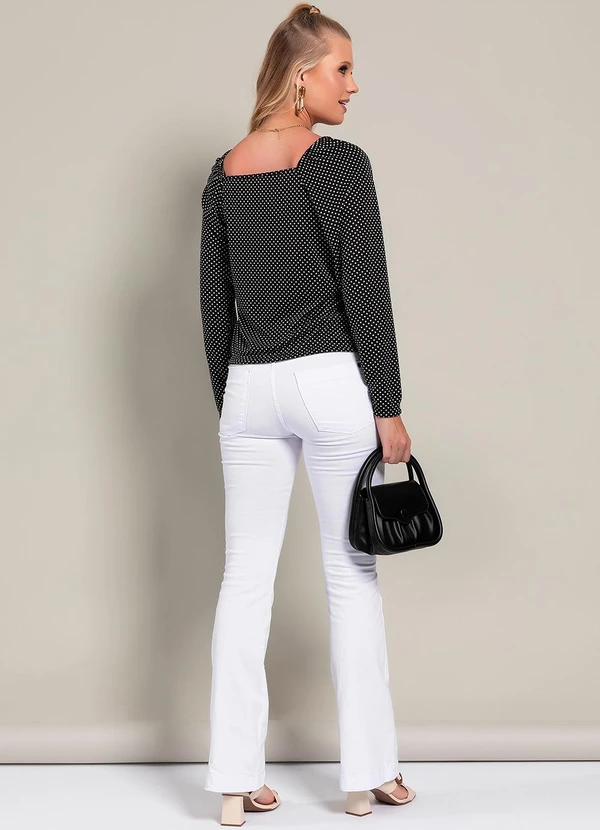 Moda Pop - Blusa Poá Diferenciado em Malha 4