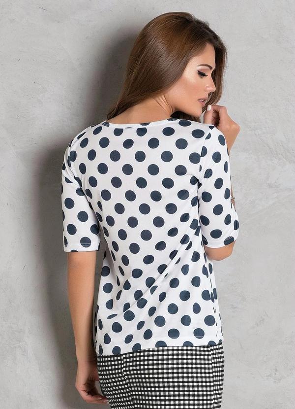 Outlet - Blusa Poá Manga 3/4 Moda Evangélica 2