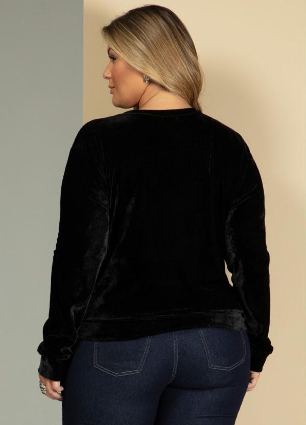 Quintess - Blusa Preta com Aplicação de Strass 6