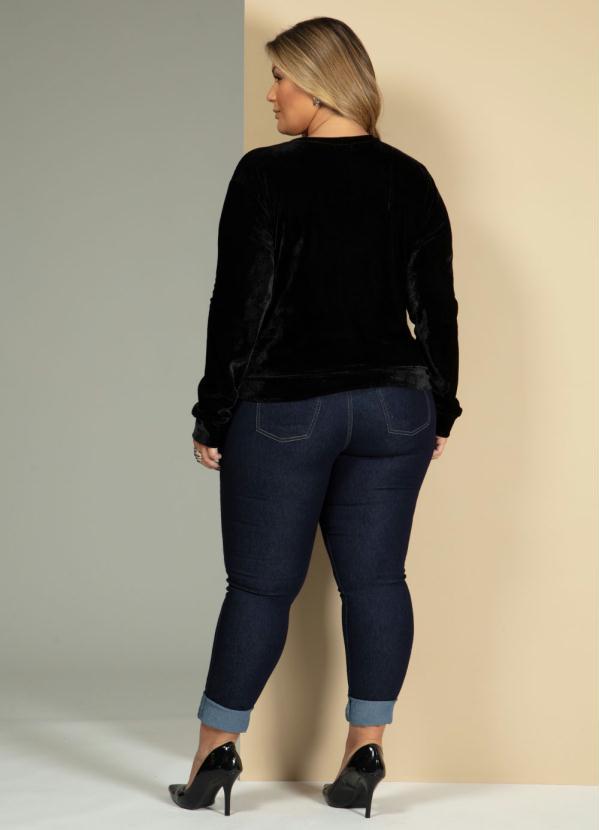 Quintess - Blusa Preta com Aplicação de Strass 8