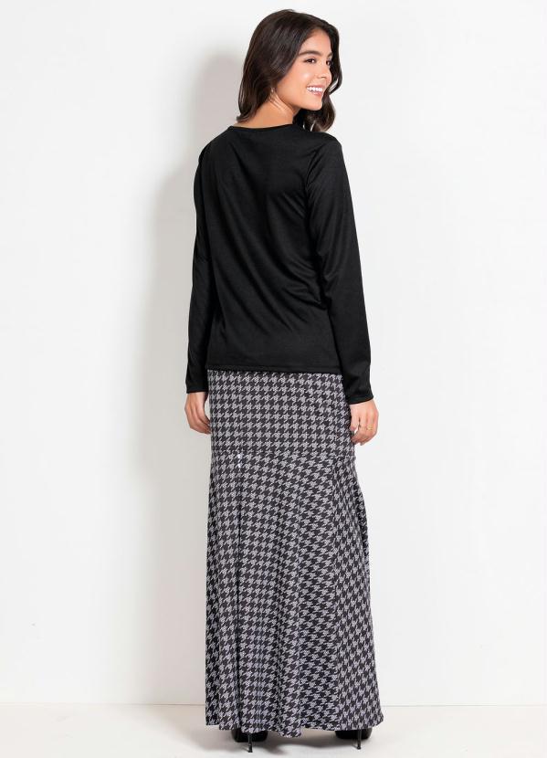 Outlet - Blusa Preta com Gotas Moda Evangélica 6