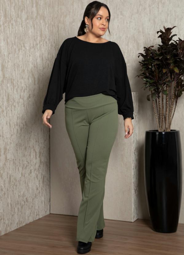 Quintess - Blusa Preta com Manga Morcego 10