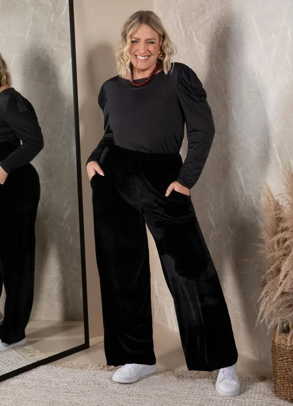 Quintess - Blusa Preta com Mangas Bufantes 9