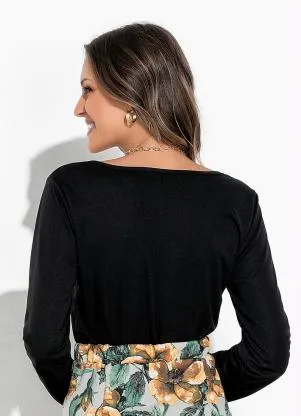 Rosalie - Blusa Preta com Pérolas - ROSALIE