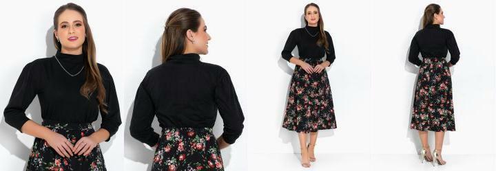 Blusa Preta com Punho