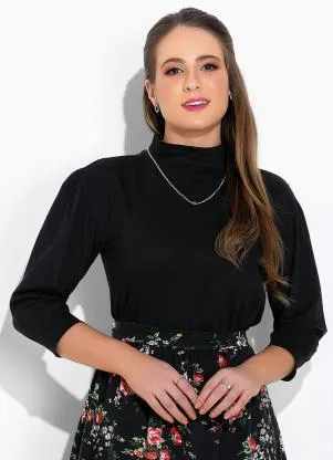 Rosalie - Blusa Preta com Punho - ROSALIE