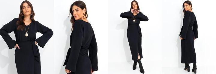 Blusa Preta em Crepe Plano