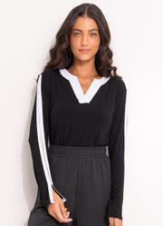 Blusa Preta em Malha de Viscose