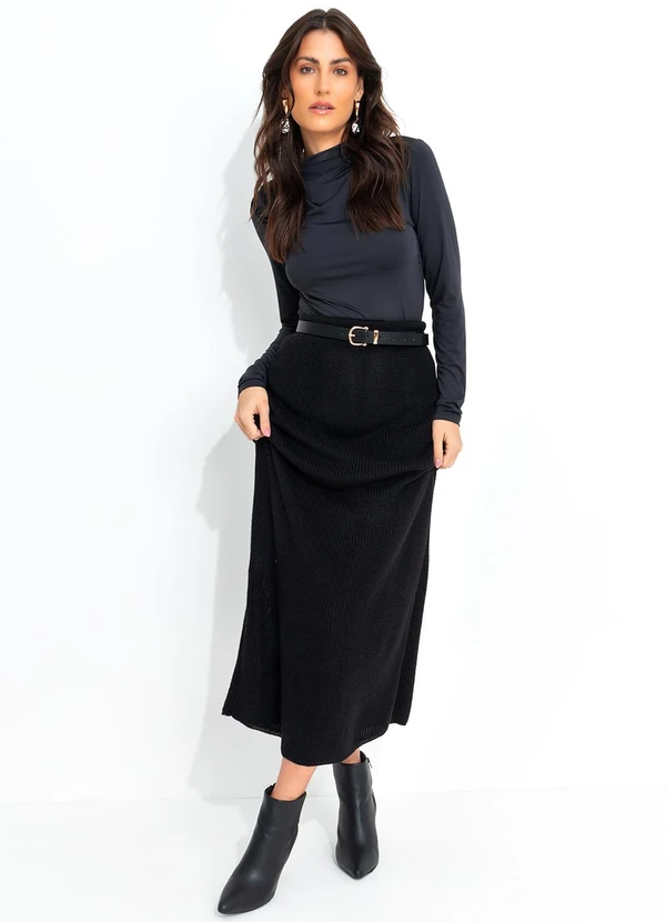 Quintess - Blusa Preta em Malha 11