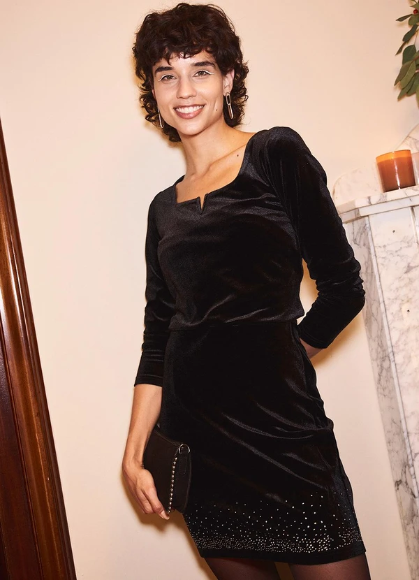 bonprix - Blusa Preta em Veludo 4