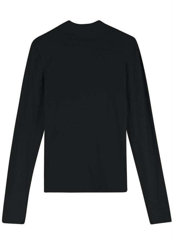 Enfim - Blusa Preta em Viscose Gola Alta 1
