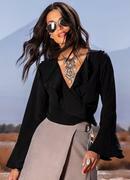 Blusa Preto em Crepe Plano