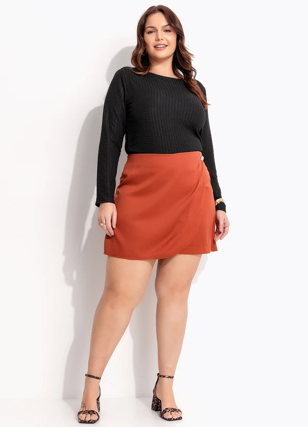 Quintess - Blusa Manga Longa Canelada Texturizada com Decote Redondo 8