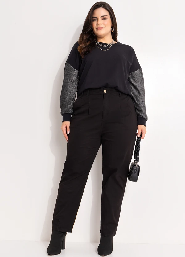 Marguerite - Blusa Preto em Malha com Lurex 3