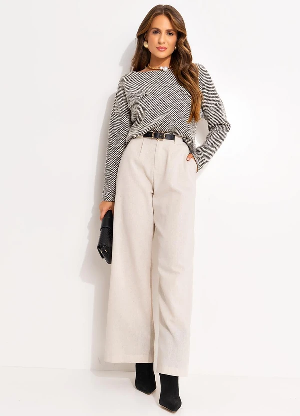 Quintess - Blusa Preto em Malha Tweed 3