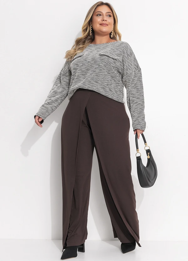 Quintess - Blusa Preto em Malha Tweed 9