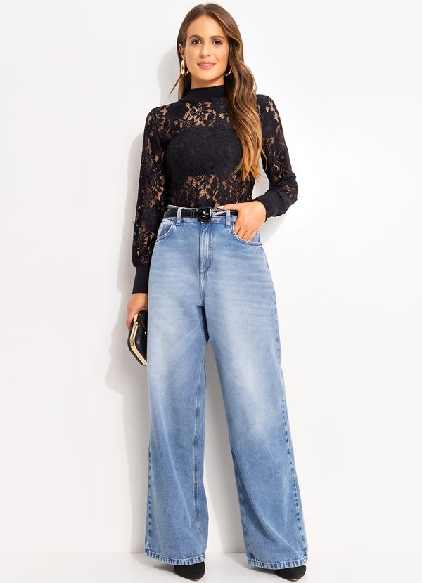 Quintess - Blusa Preto em Renda 3