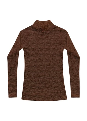 Angel - Blusa Renda Marrom - ANGEL