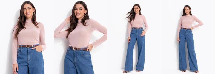 Blusa Rosa Claro em Tule