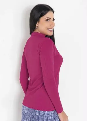 Rosalie - Blusa Rosa com Gola - ROSALIE