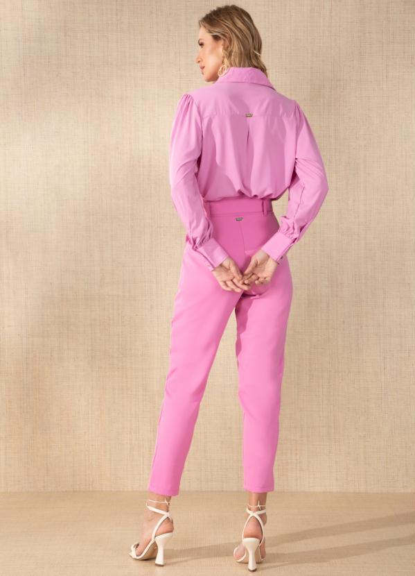 Quintess - Blusa Rosa com Mangas Bufantes 6