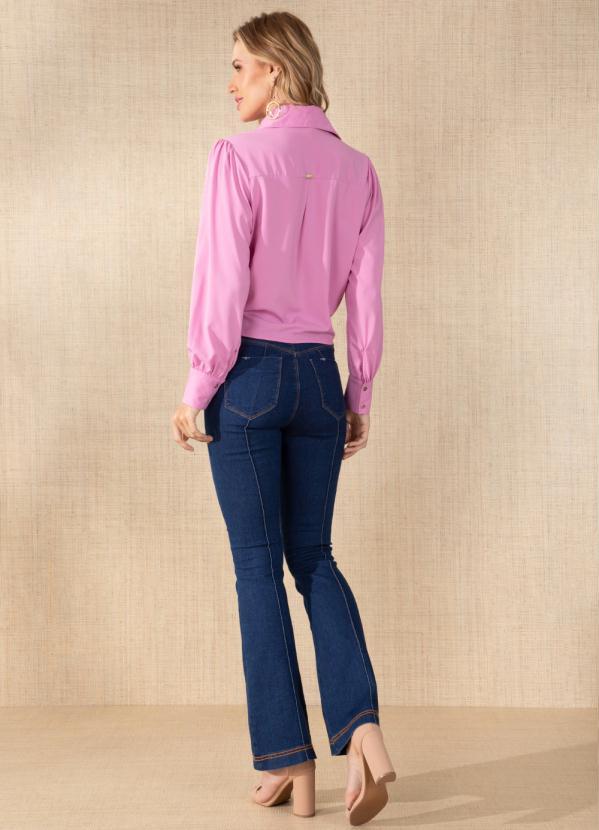 Quintess - Blusa Rosa com Mangas Bufantes 8