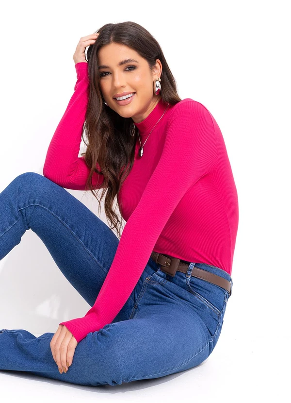 Bimini - Blusa Rosa em Canelado 5