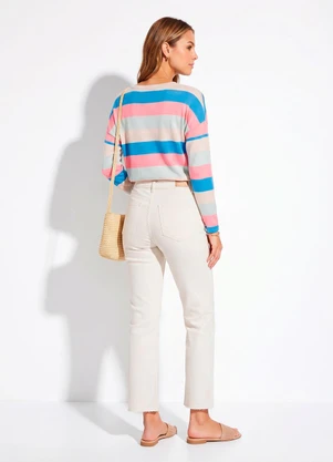 Quintess - Blusa Rosa em Malha Peluciada - QUINTESS