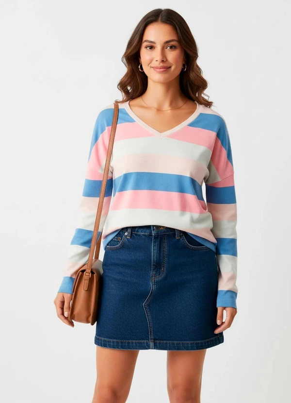 Quintess - Blusa Rosa em Malha Peluciada 4