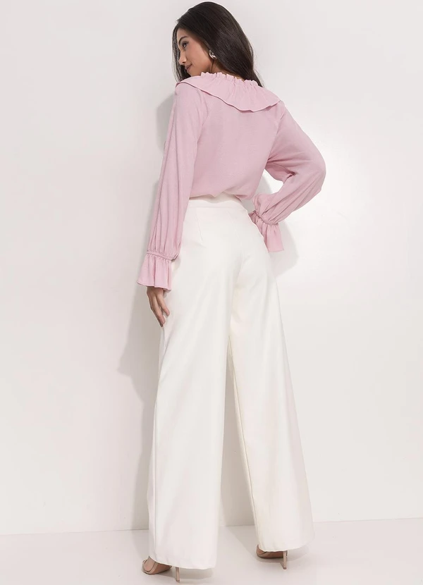 Quintess - Blusa Rosa em Viscose Plana 7