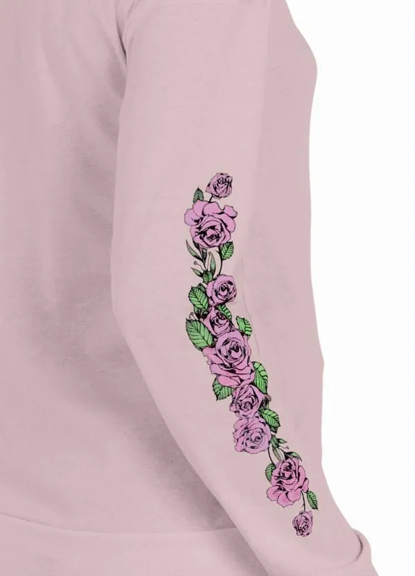 Moda Pop - Blusa Rosê com Estampa nas Mangas 3