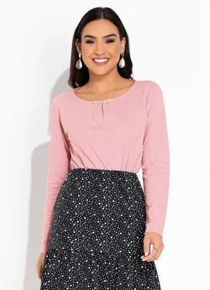 Rosalie - Blusa Rosê com Pérolas - ROSALIE