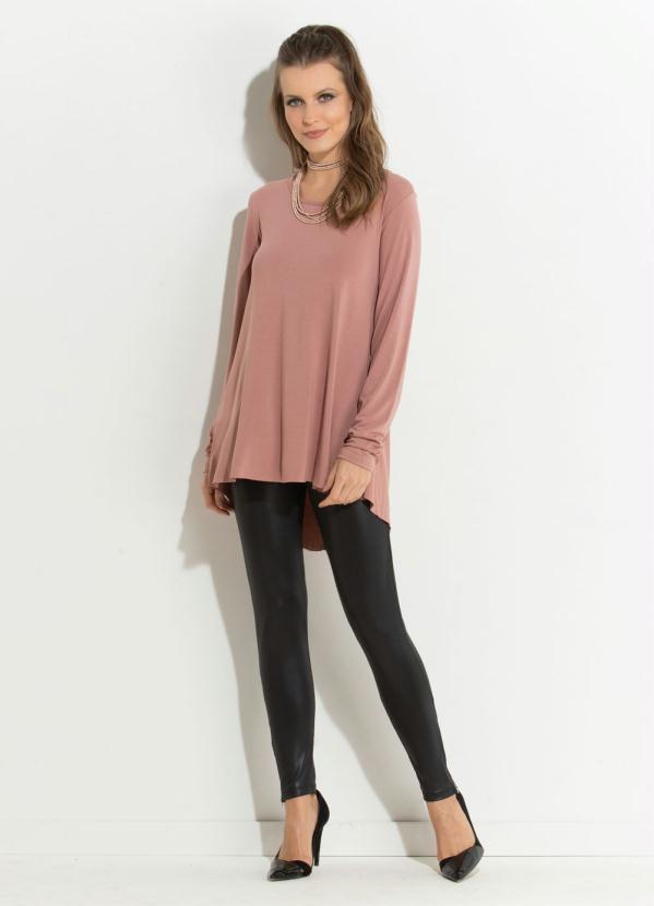 Quintess - Blusa Rosê Modelo Mullet com Mangas Longas 7