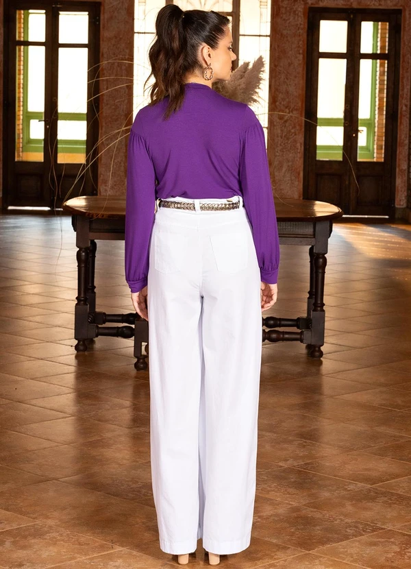 Quintess - Blusa Roxa em Malha de Viscose 4
