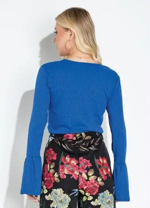 Moda Pop - Blusa Royal Manga Longa com Babado - MODA POP