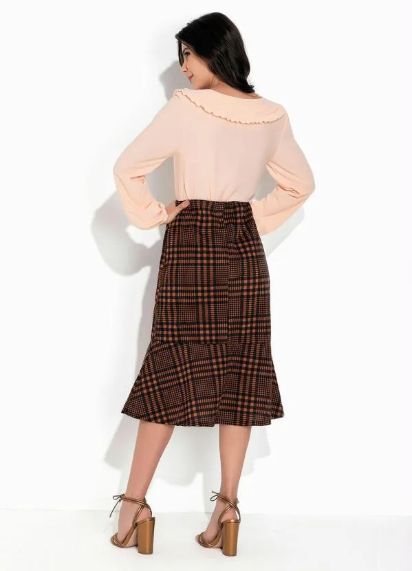 Rosalie - Blusa Salmão com Gola Babado 5