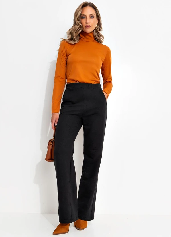 Moda Pop - Blusa Segunda Pele Gola Alta Caramelo 5