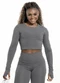 Cobertura - Blusa Sport Manga Longa Rosa - variação: Cinza