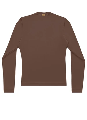 Angel - Blusa Suede Basic Marrom - ANGEL