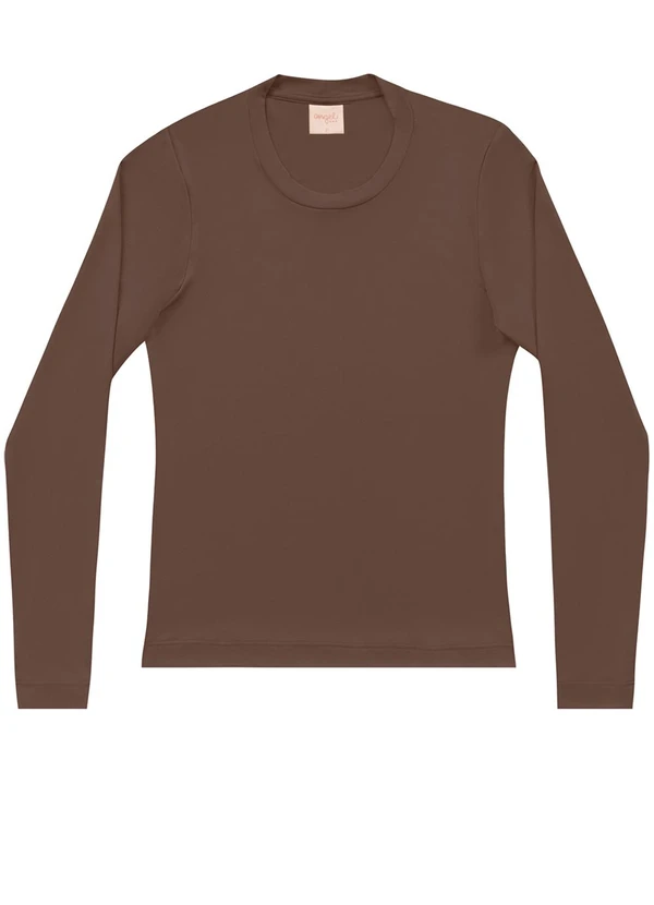 Angel - Blusa Suede Basic Marrom