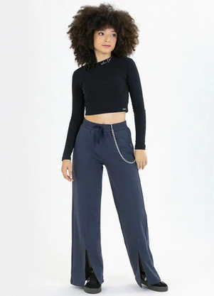 Soft Bonni - Blusa Teen em Malha Canelada Preto - SOFT BONNI