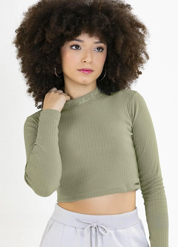 Soft Bonni - Blusa Teen em Malha Canelada Verde 3