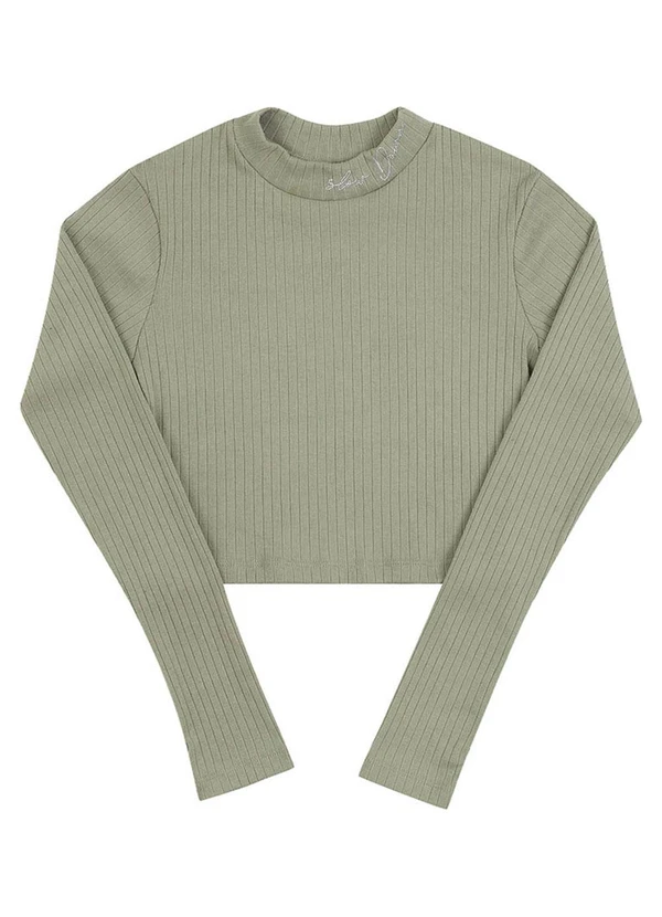 Soft Bonni - Blusa Teen em Malha Canelada Verde 4