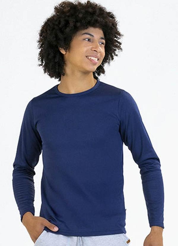 Soft Bonni - Blusa Teen em Malha Térmica Azul