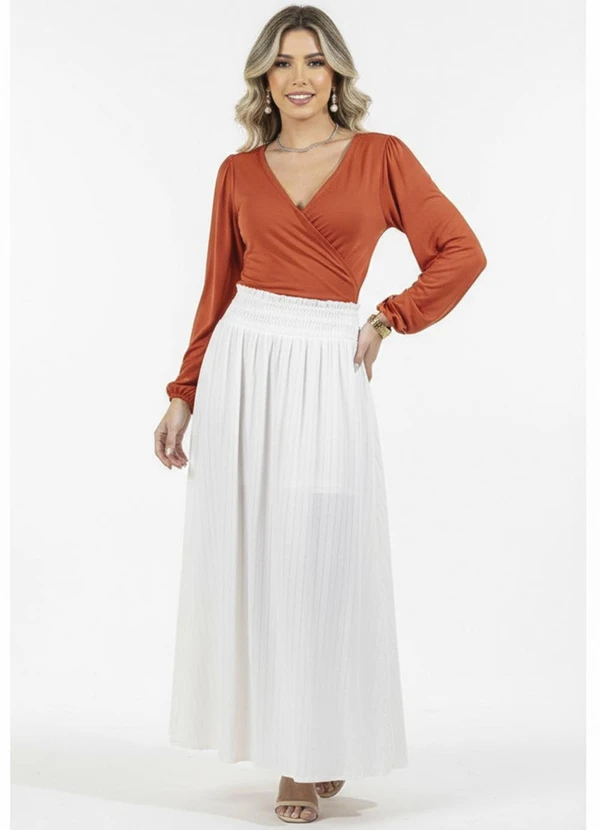 Quintess - Blusa Telha Transpassada com Mangas Longas 4