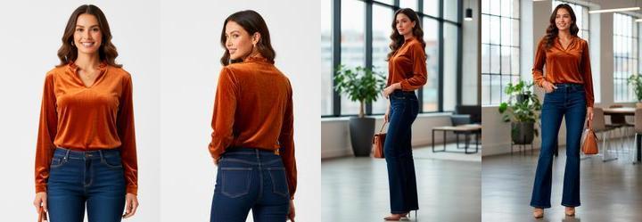 Blusa Terracota em Veludo