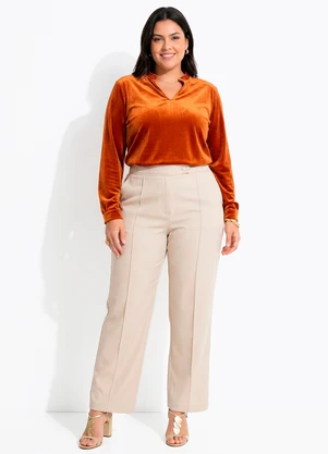 Quintess - Blusa Terracota em Veludo - QUINTESS