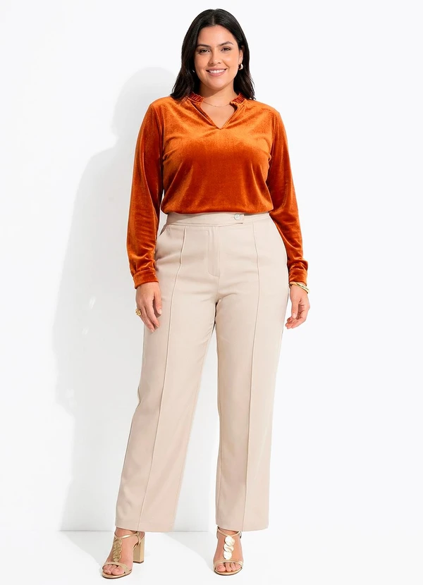 Quintess - Blusa Terracota em Veludo 14