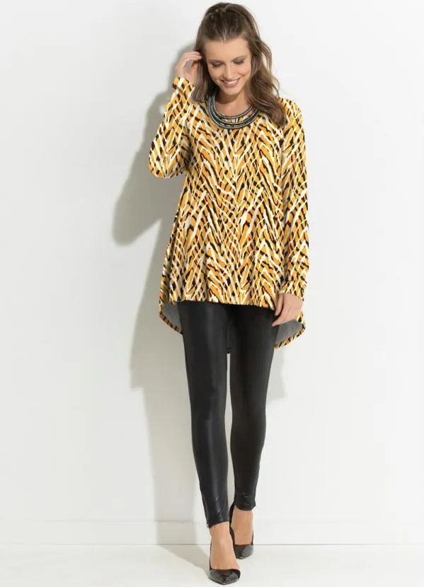Quintess - Blusa Tigre Ferrugem Mullet com Manga Longa 2