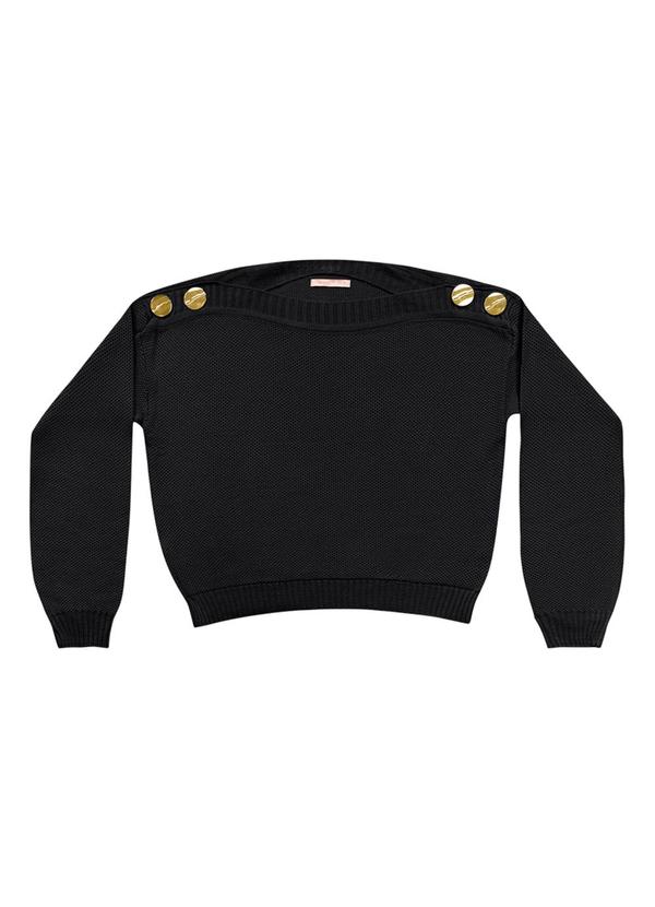 Angel - Blusa Tricot Preto